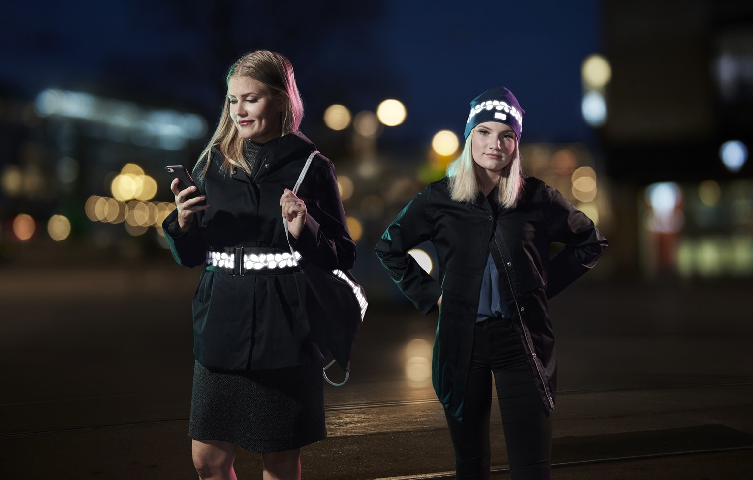 reflex - snyggt reflexbälte i mönster runt bältet